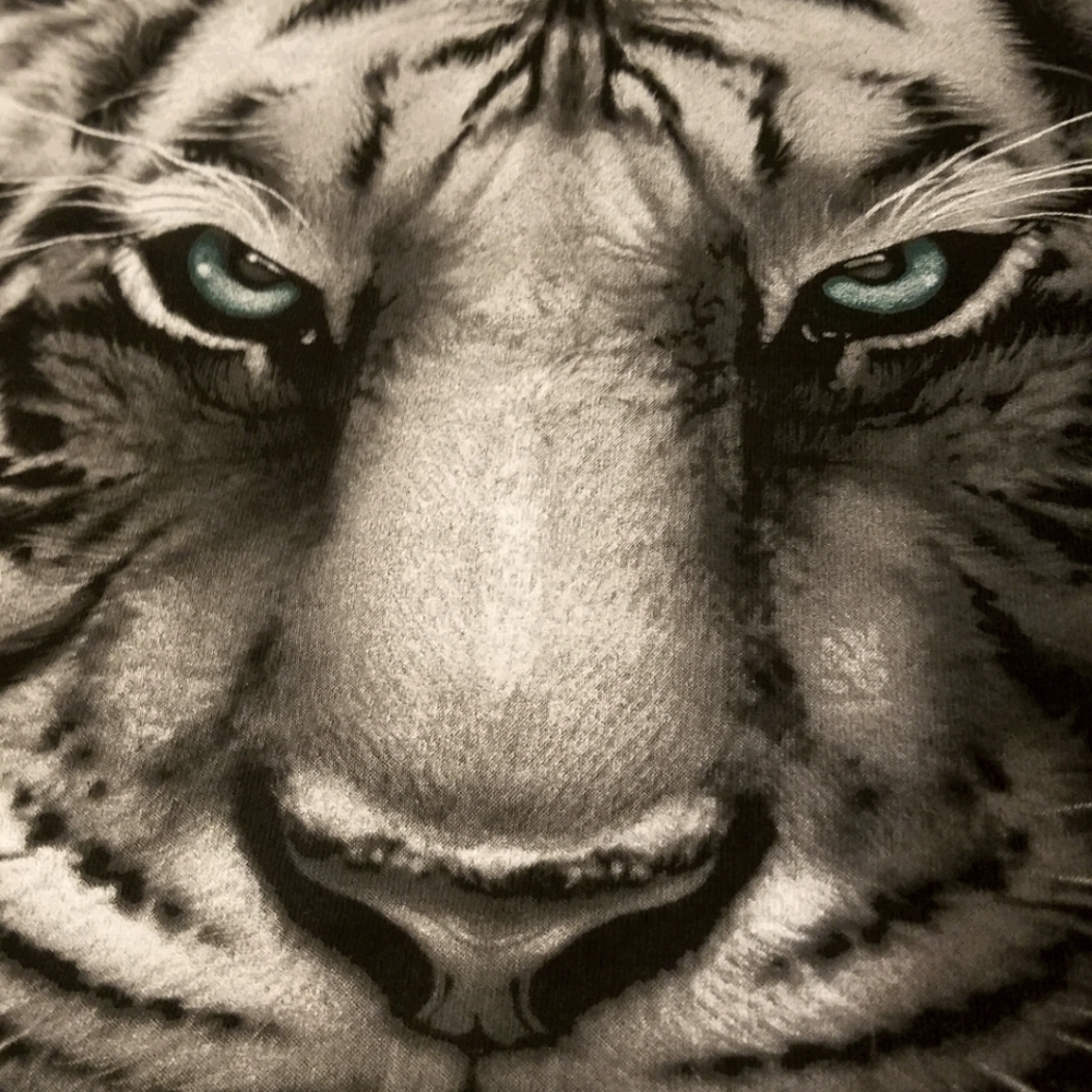 BLACK SHORT SLEEVE SHIRT OF A TIGER